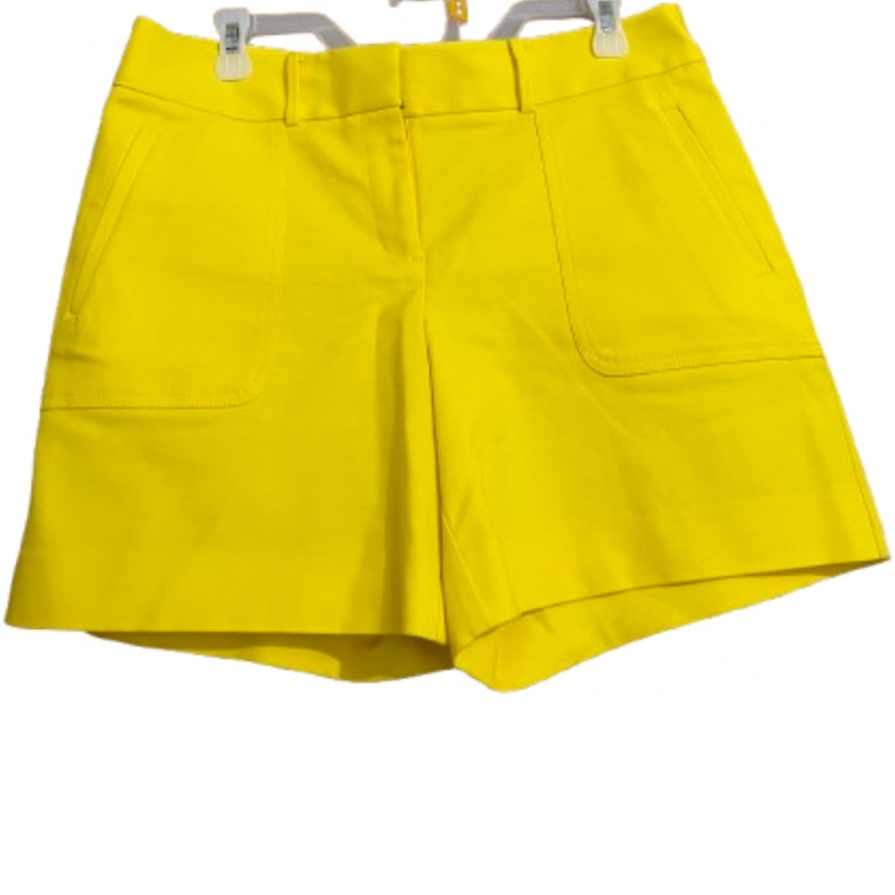 LOFT Yellow High Waist Shorts Tailored Fit